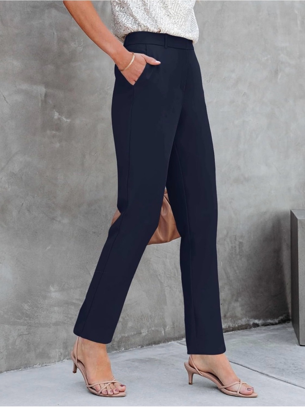 Classic Navy Straight-Leg Chinos